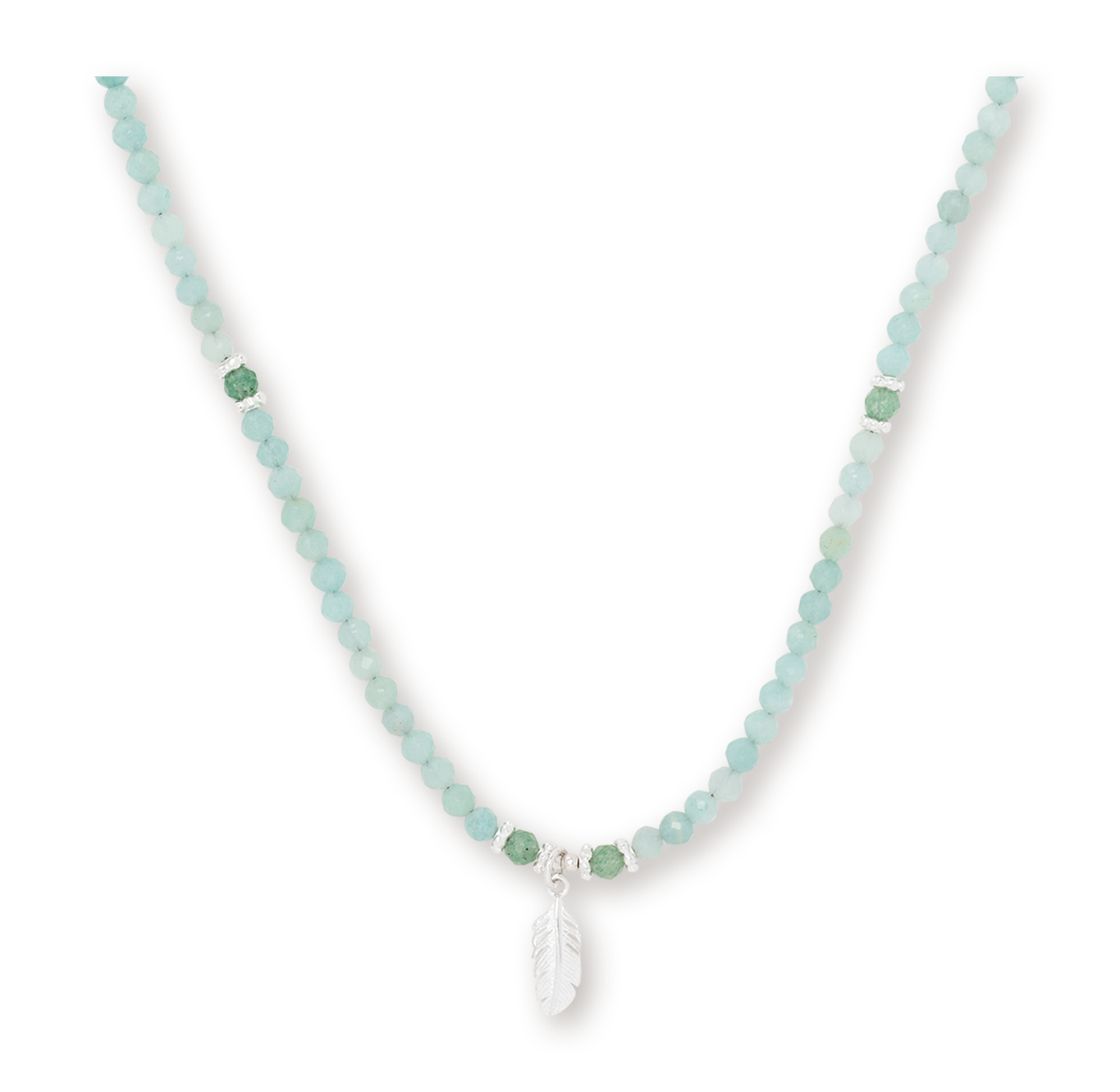 farfalla-smilla-collier-amazonite-plume-argent-45-cm image 2