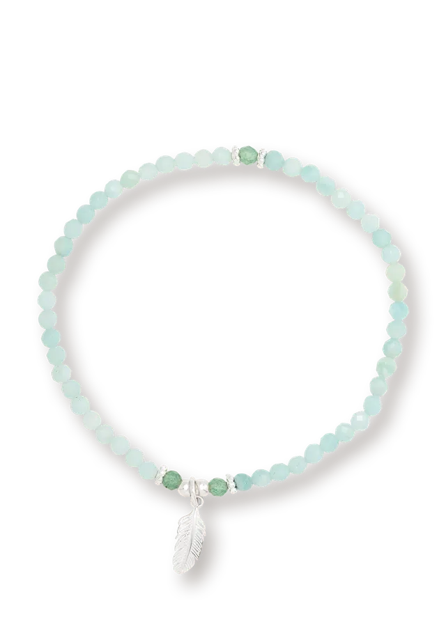 farfalla-smilla-bracelet-amazonite-argent-17-5-cm image 1