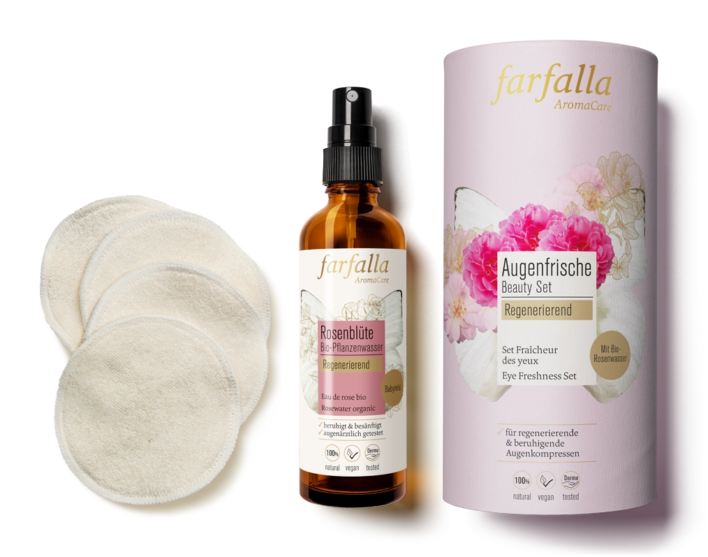 farfalla-beauty-set-soin-yeux-eau-de-rose-bio-pads image 1