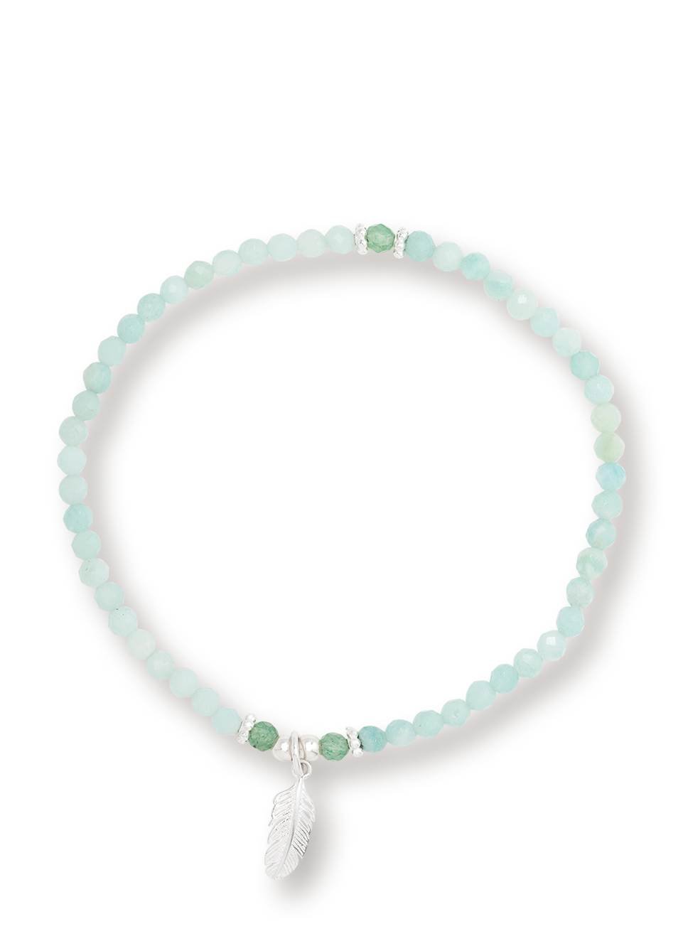 farfalla-smilla-bracelet-amazonite-argent-17-5-cm image 1