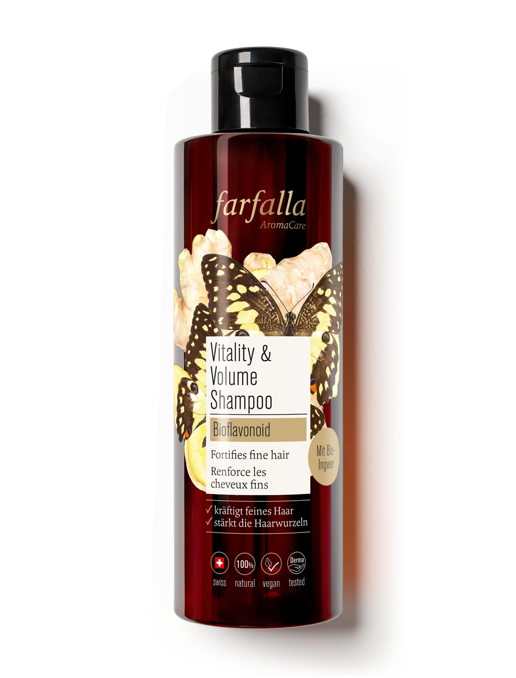 farfalla-haarpflege-shampooing-vitality-volume-gingembre image 1