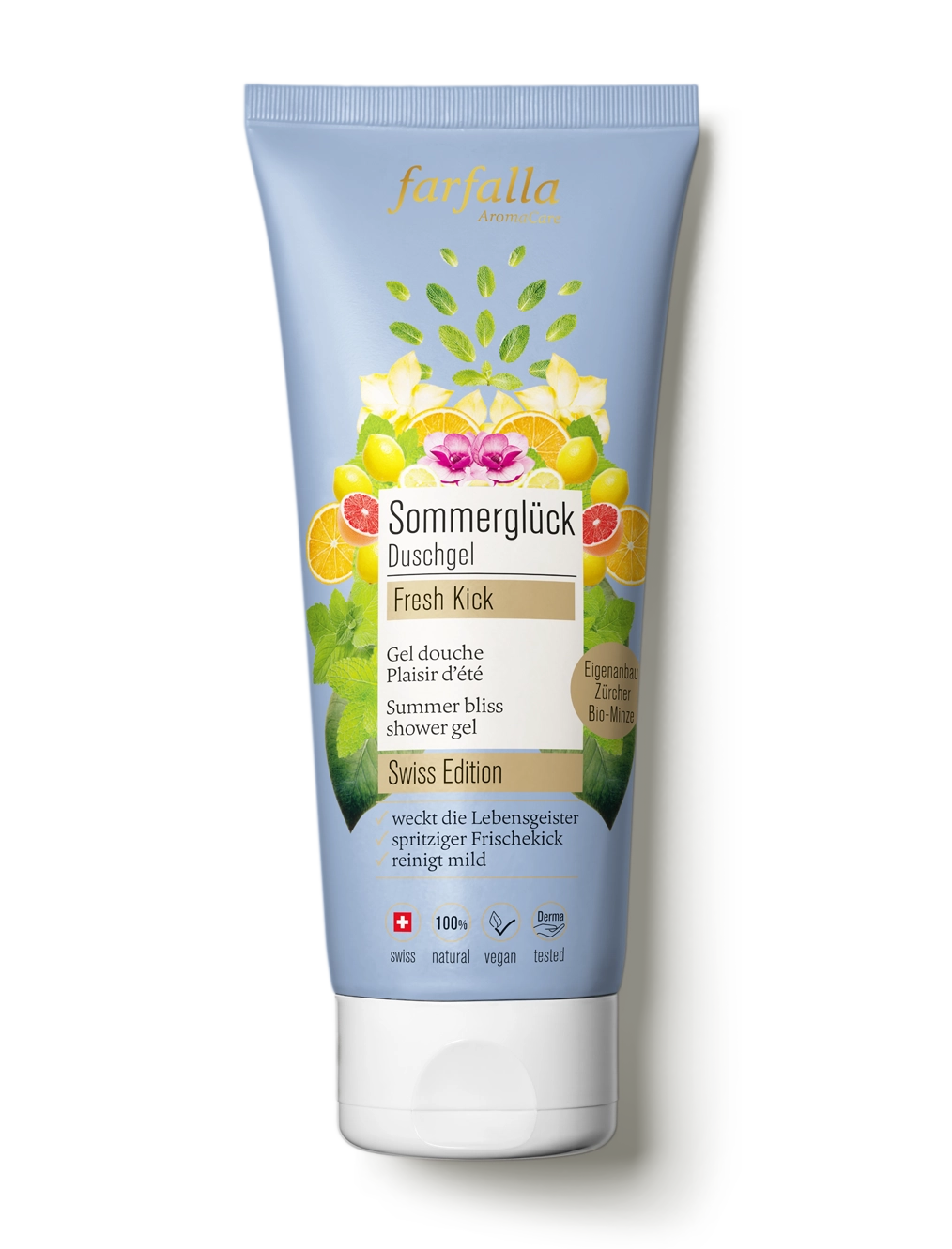 farfalla-k-rperpflege-gel-douche-sommergl-ck-menthe-bio image 1