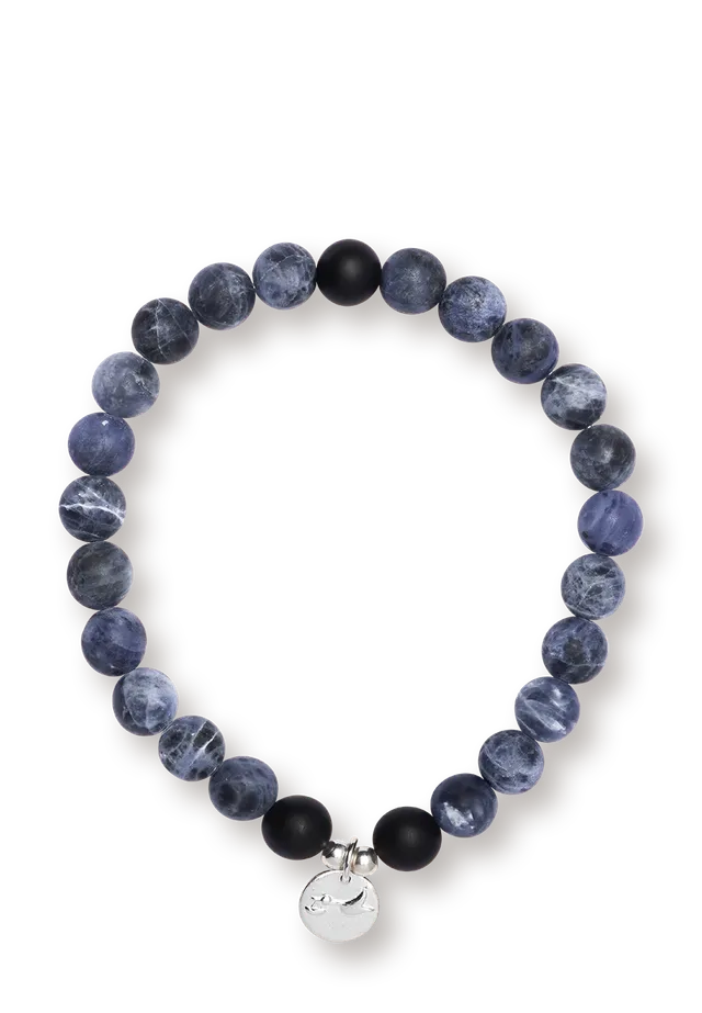 farfalla-bracelet-homme-sodalite-tourmaline-21-cm-8-mm image 1