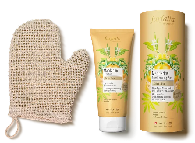 farfalla-carpe-diem-coffret-gommage-douche-mandarine-200-ml image 1