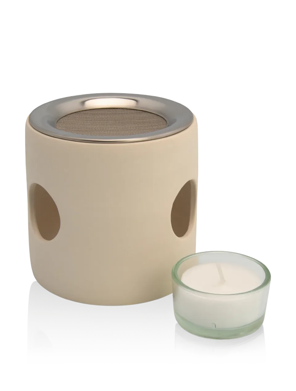 farfalla-encensoir-cylindre-beige-tamis-c-ramique image 1