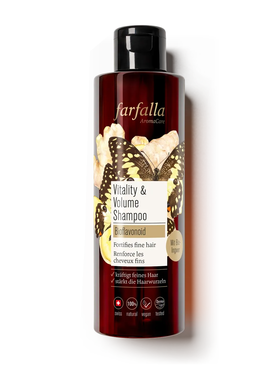 farfalla-haarpflege-shampooing-vitality-volume-gingembre image 1