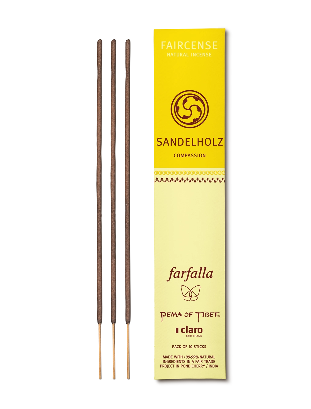 farfalla-compassion-encens-b-tons-santal-bois-20-cm image 1