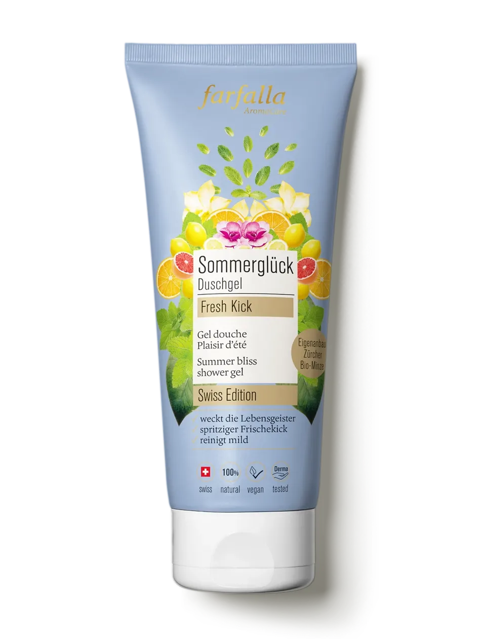 farfalla-k-rperpflege-gel-douche-sommergl-ck-menthe-bio image 1
