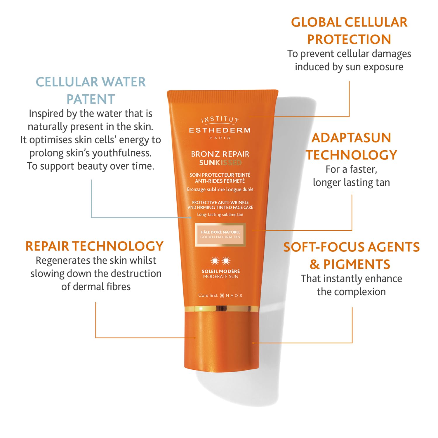 esthederm-bronz-repair-sunkissed-cr-me-solaire-50-ml-teint-e image 2