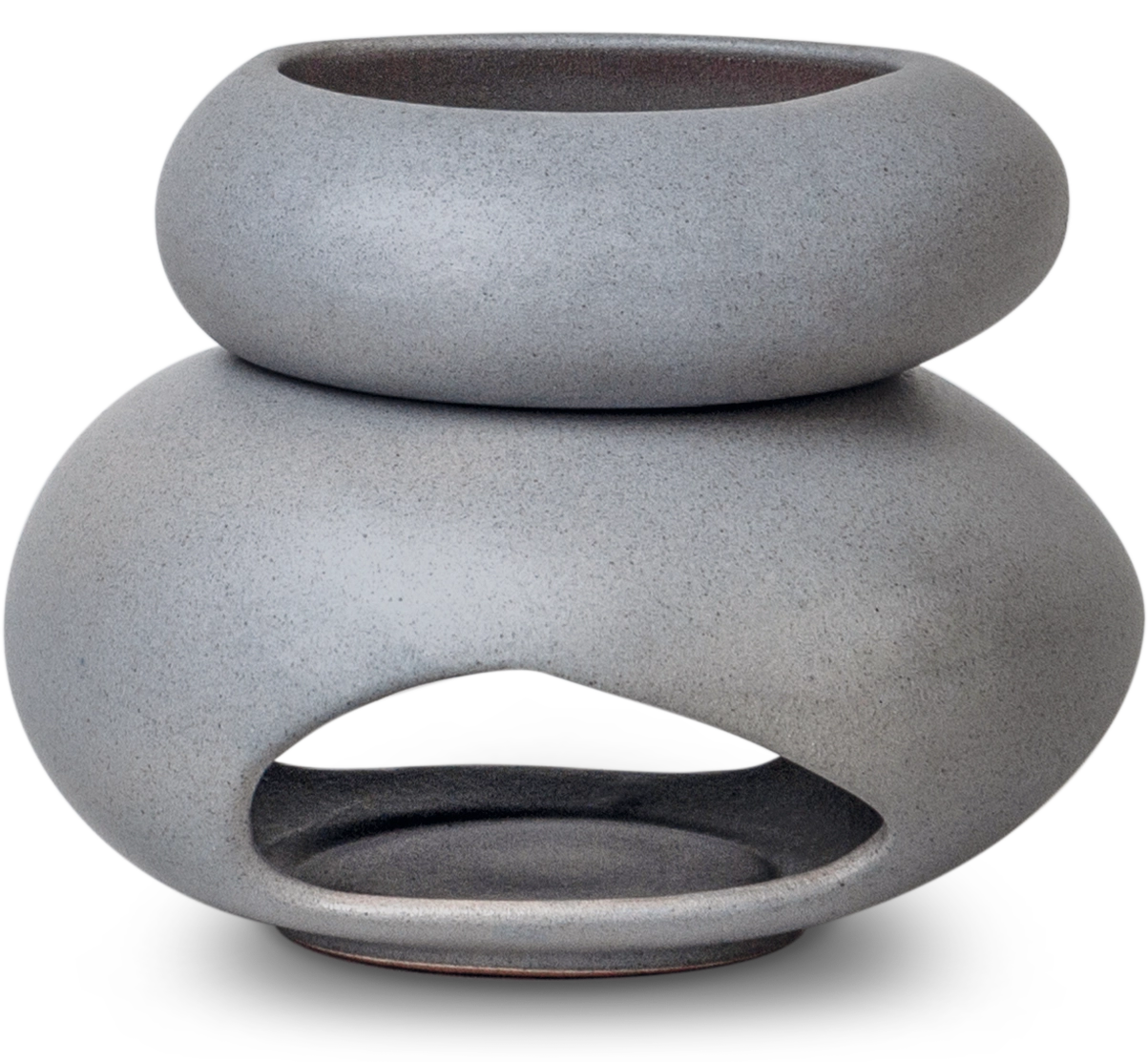 farfalla-kyoto-lampe-parfum-gris-bougie-chauffe-plat-zen image 1